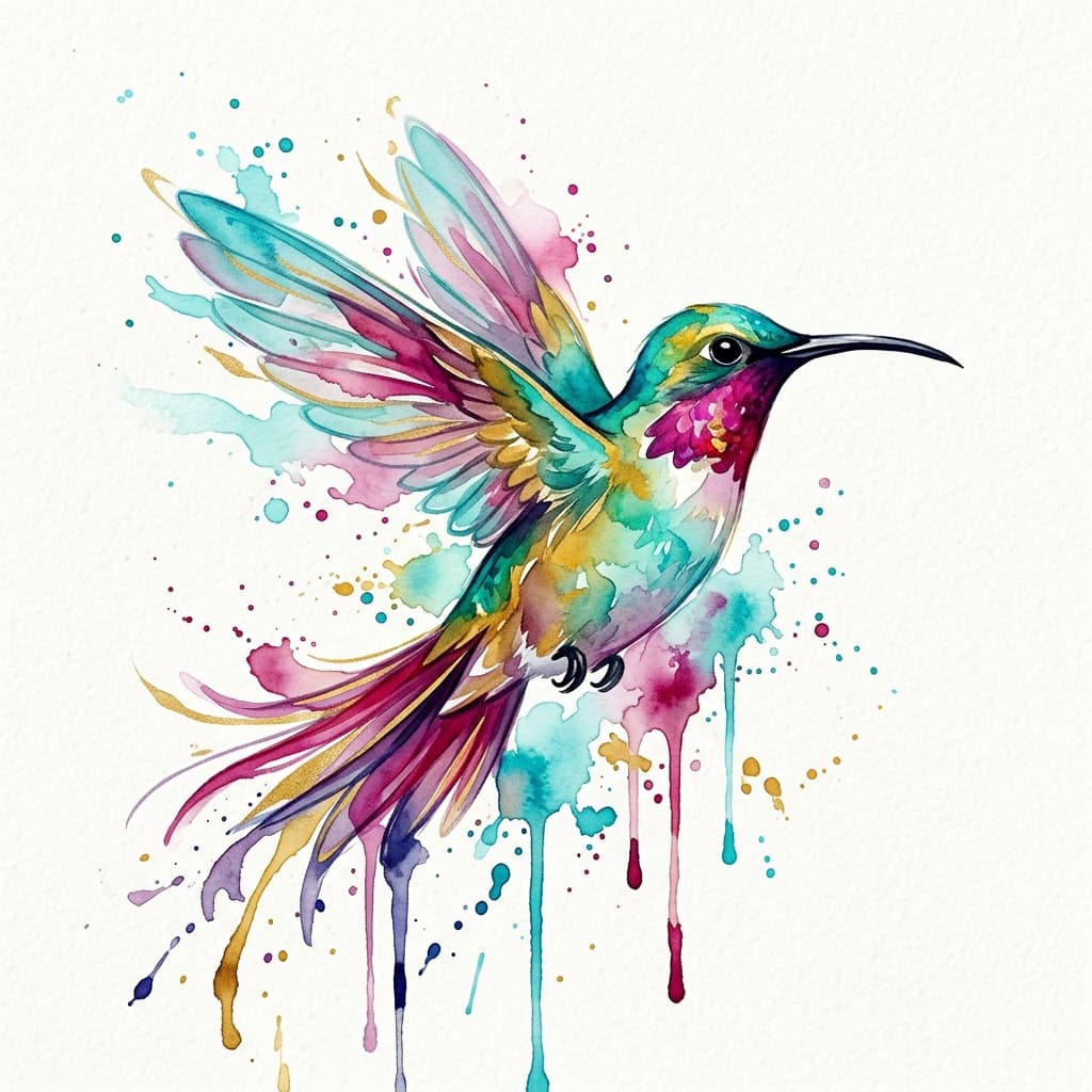 Watercolor style reference for text prompt example 6
